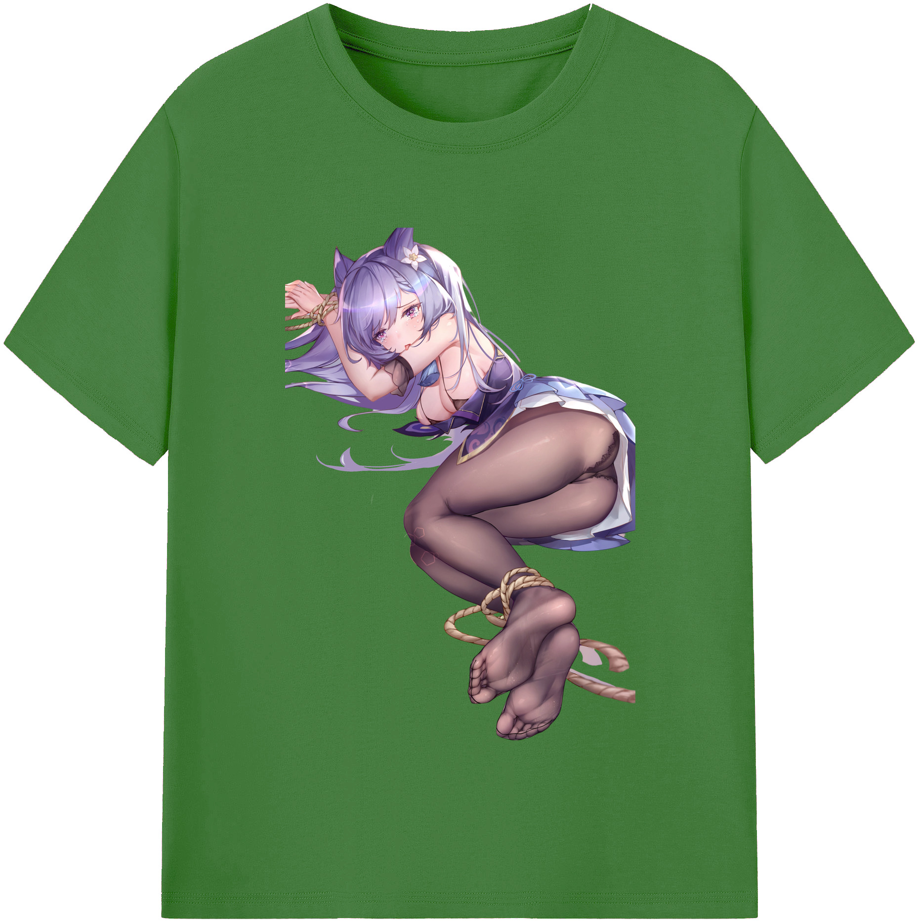 げんし神 刻晴 こくせい genshin Kokusei レディースカジュアルプリントTシャツ（綿100％）